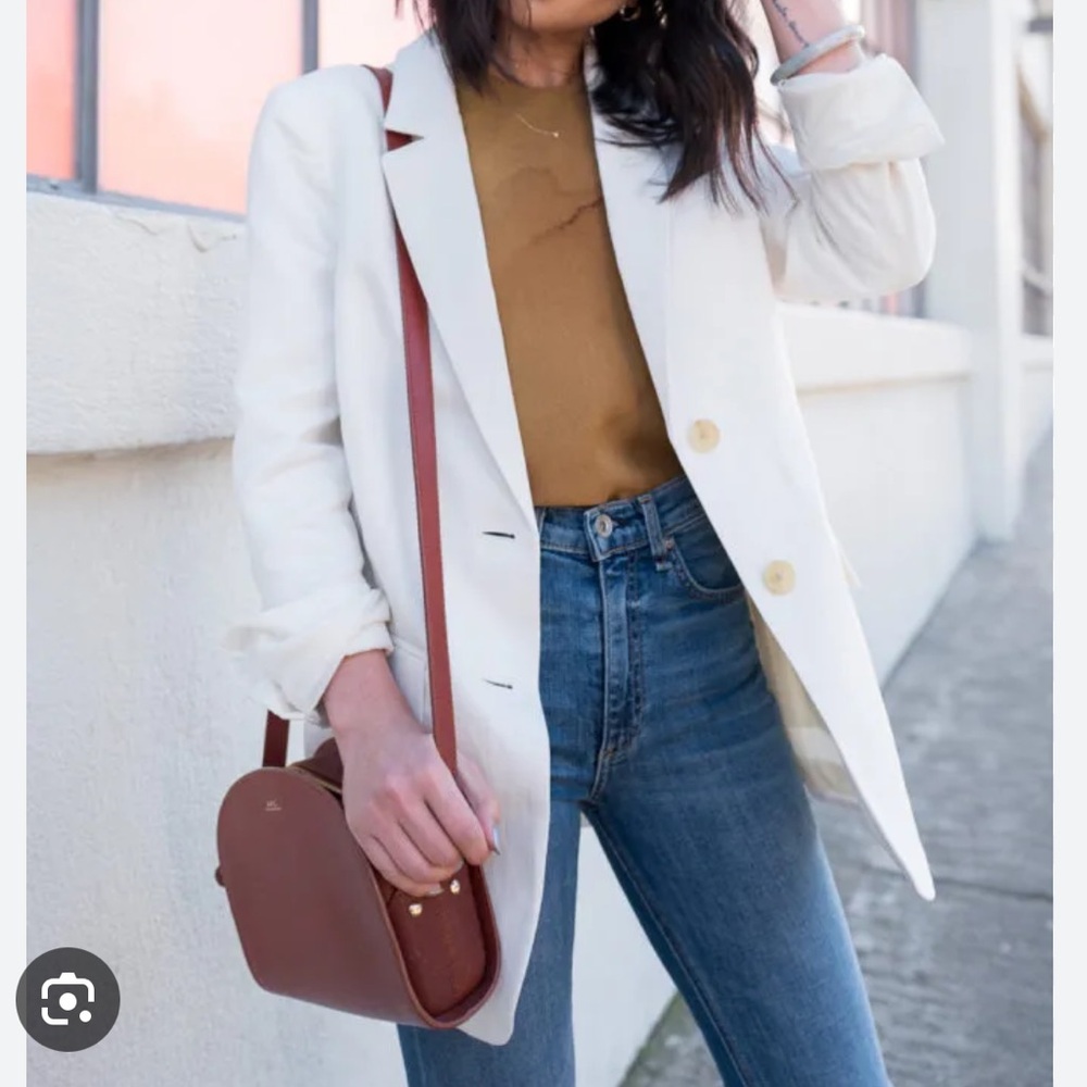 White Blazer Outfit Everlane Cotton Linen Blazer Review NEW